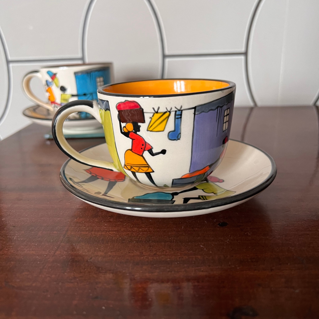 Township Life Teacup & Saucer