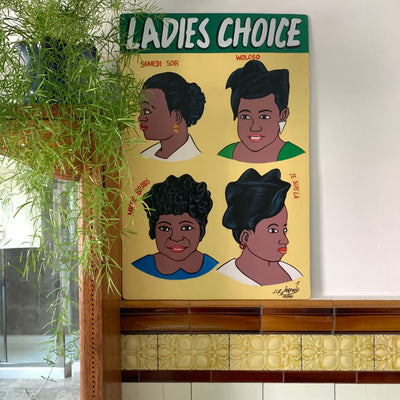Ladies Choice (yellow) - Ghanaian Barbershop Art