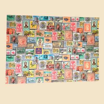 Caribbean Stamps Wrapping Paper