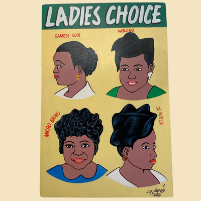Ladies Choice (yellow) - Ghanaian Barbershop Art