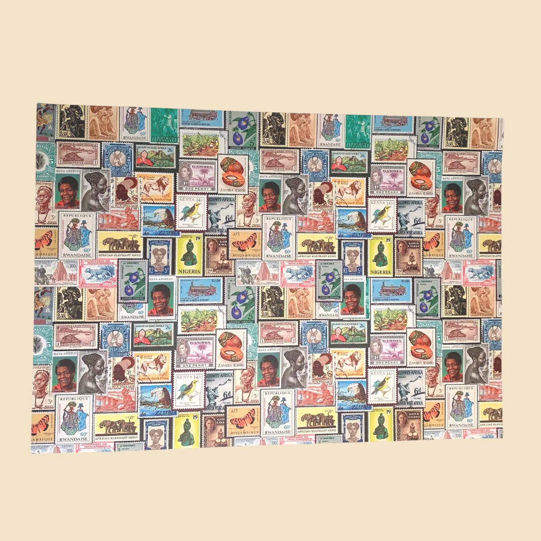 African Stamps Wrapping Paper