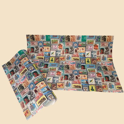 African Stamps Wrapping Paper