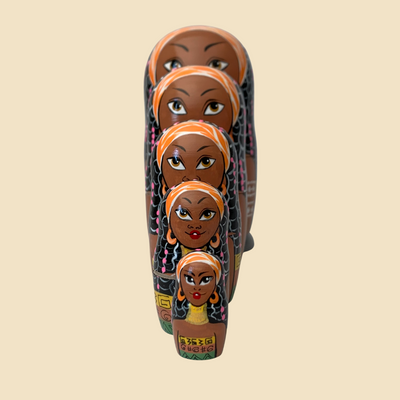 African Russian Doll Set