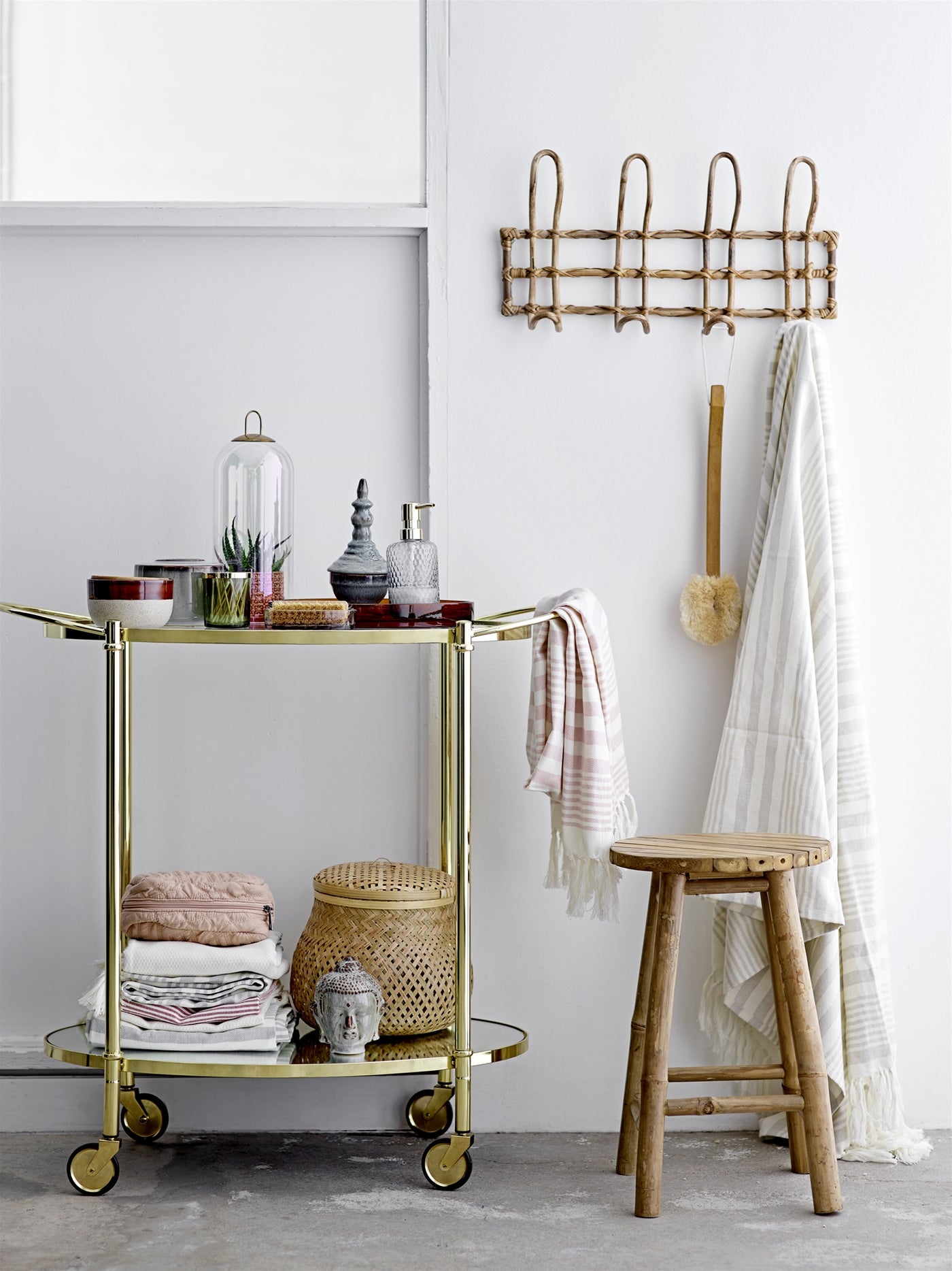 Natural Cane Coat Rack