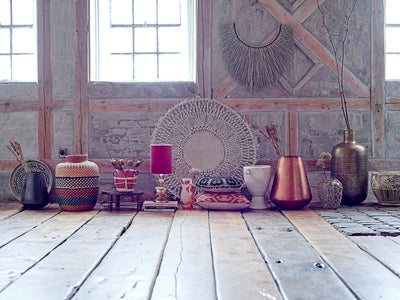 Rustic Terracotta and Jute Vase