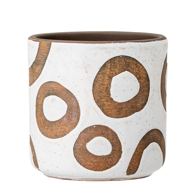 Avo Deco Flowerpot, White, Terracotta-2
