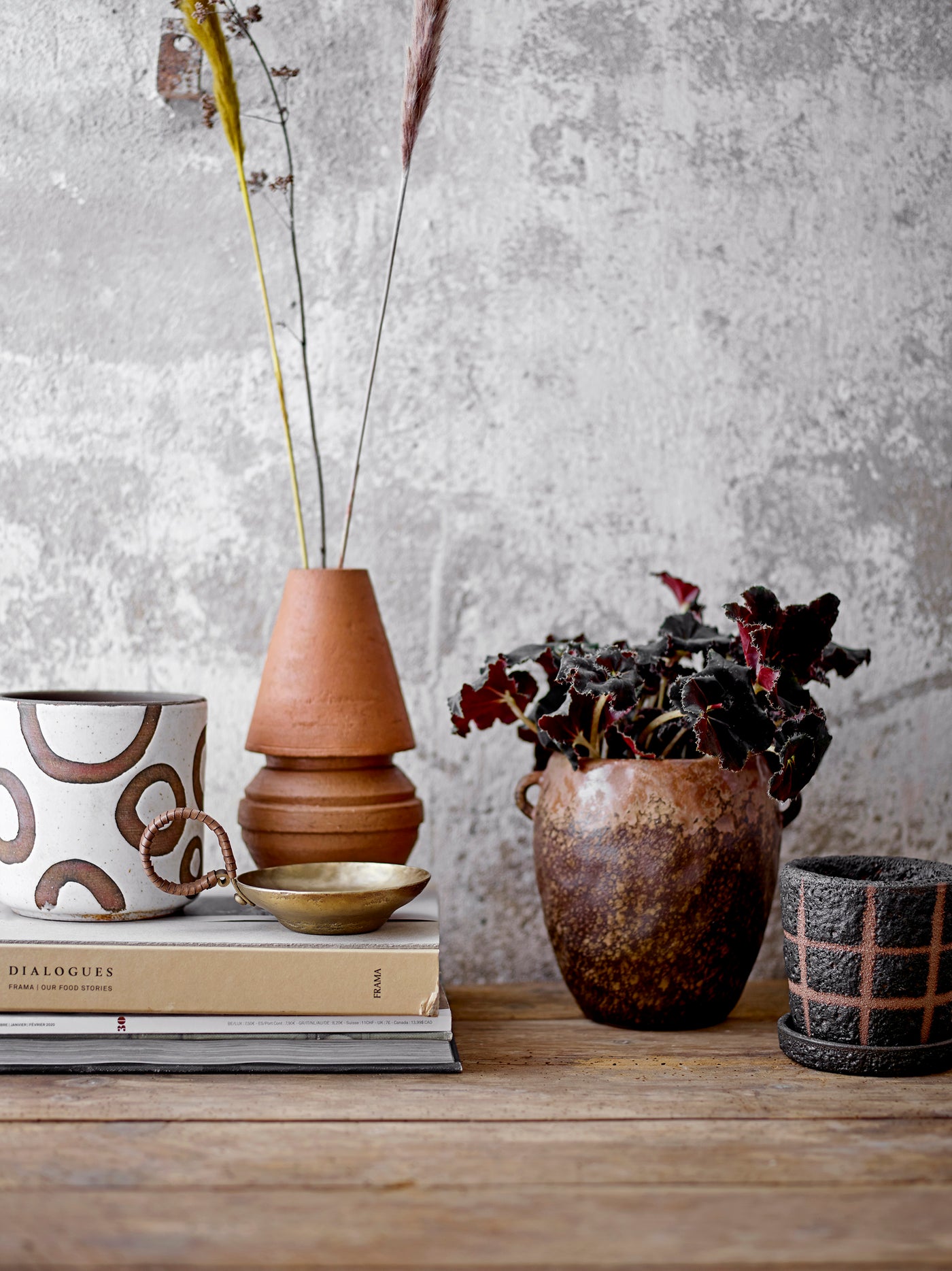 Avo Deco Flowerpot, White, Terracotta-4