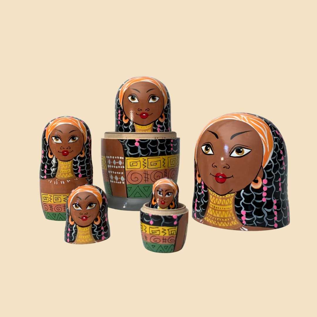 African Russian Doll Set