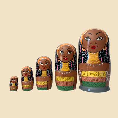 African Russian Doll Set