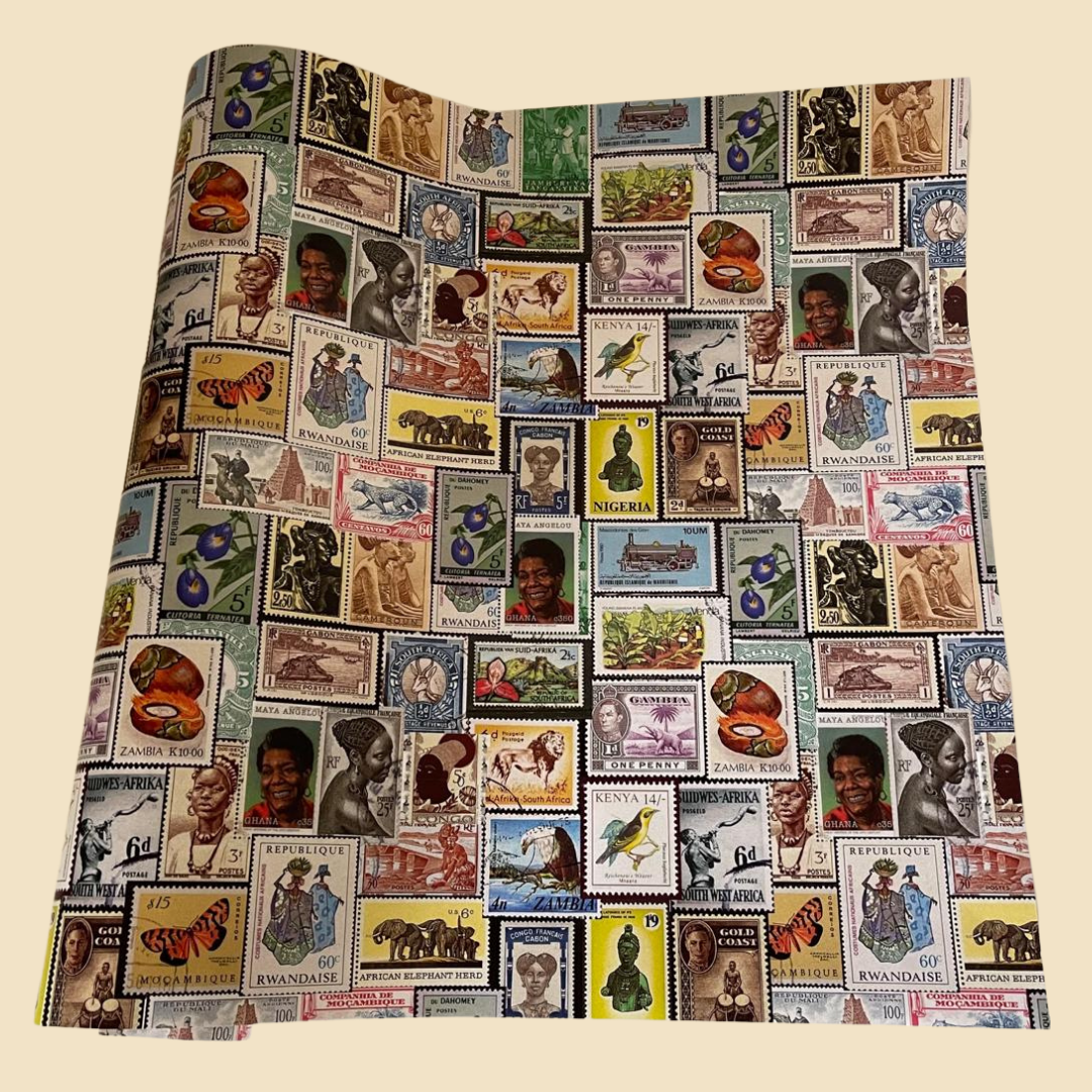 African Stamps Wrapping Paper