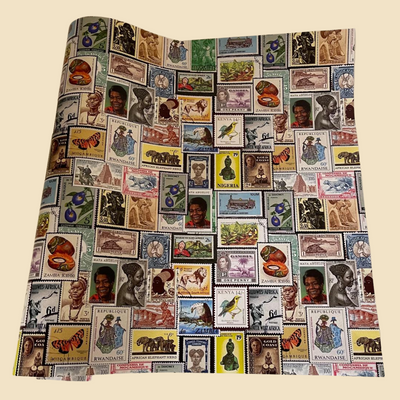 African Stamps Wrapping Paper