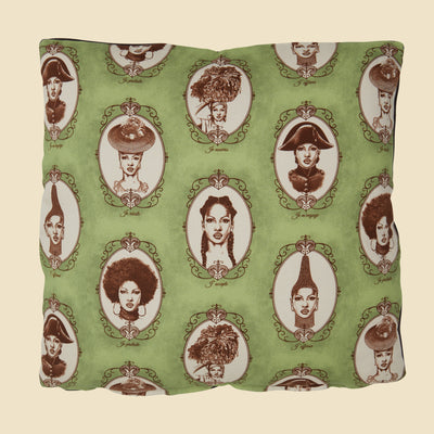 Yael et Valerie cushion, Sage Green