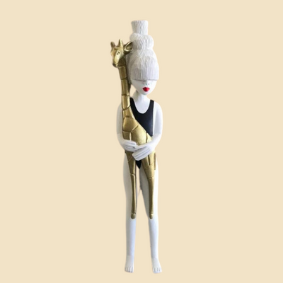 Noxi, Top Knot Girl with Giraffe Ornament
