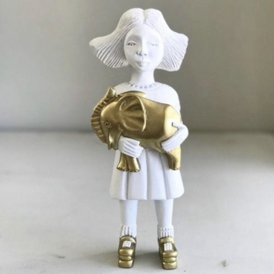 Noush Dolls Little Six Children Holding Elephant