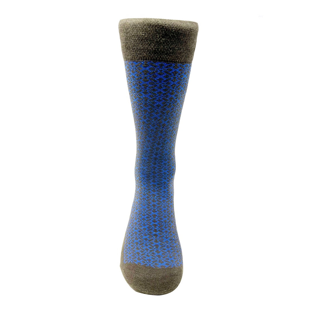 NSAA Combed Cotton Socks (Blue on Brown)