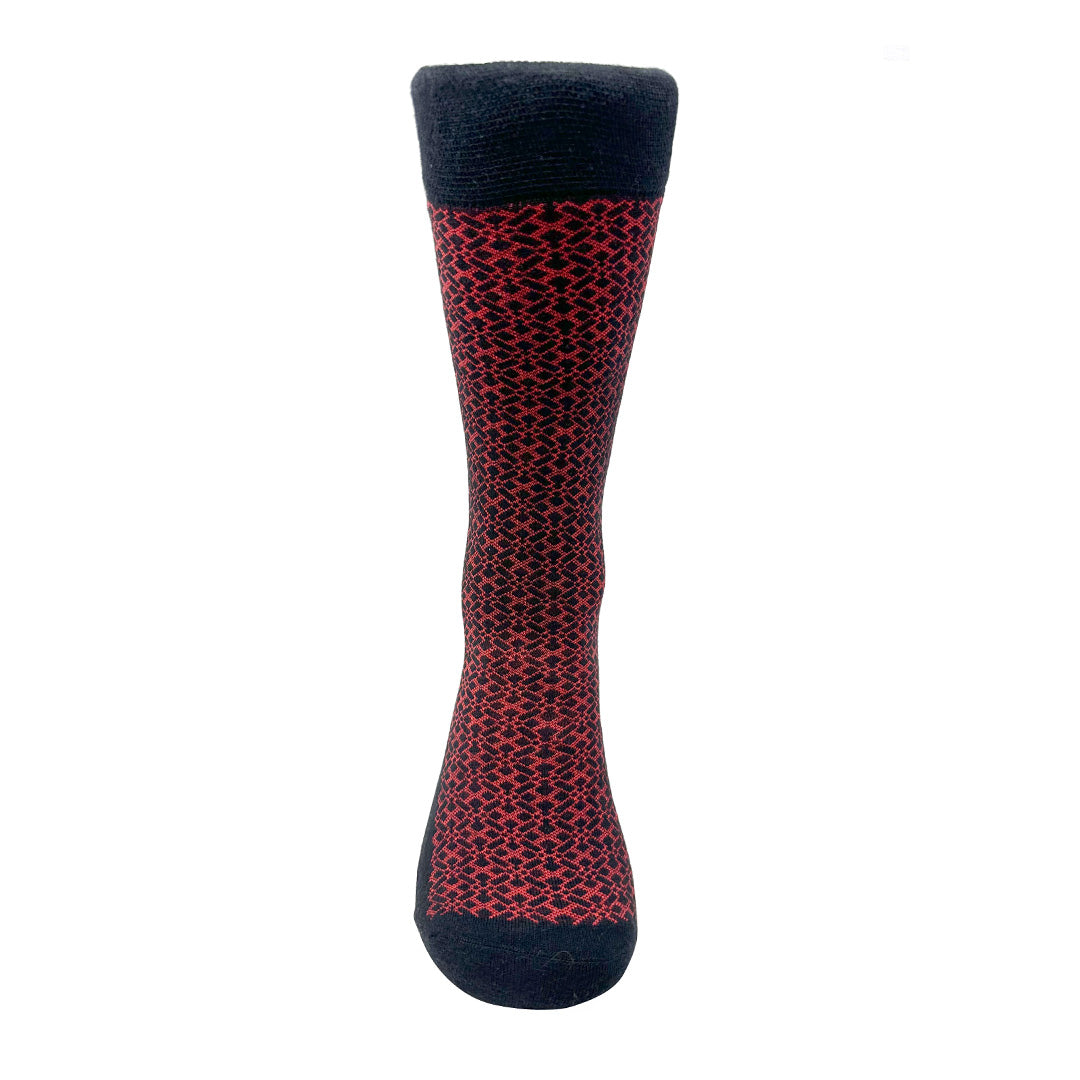 NSAA Combed Cotton Socks (Red on Black)
