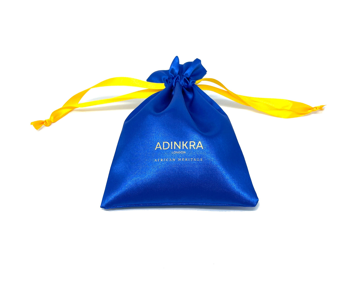 Ti Koro Nko Agyina Silk Scrunchie (Red on Electric Blue)